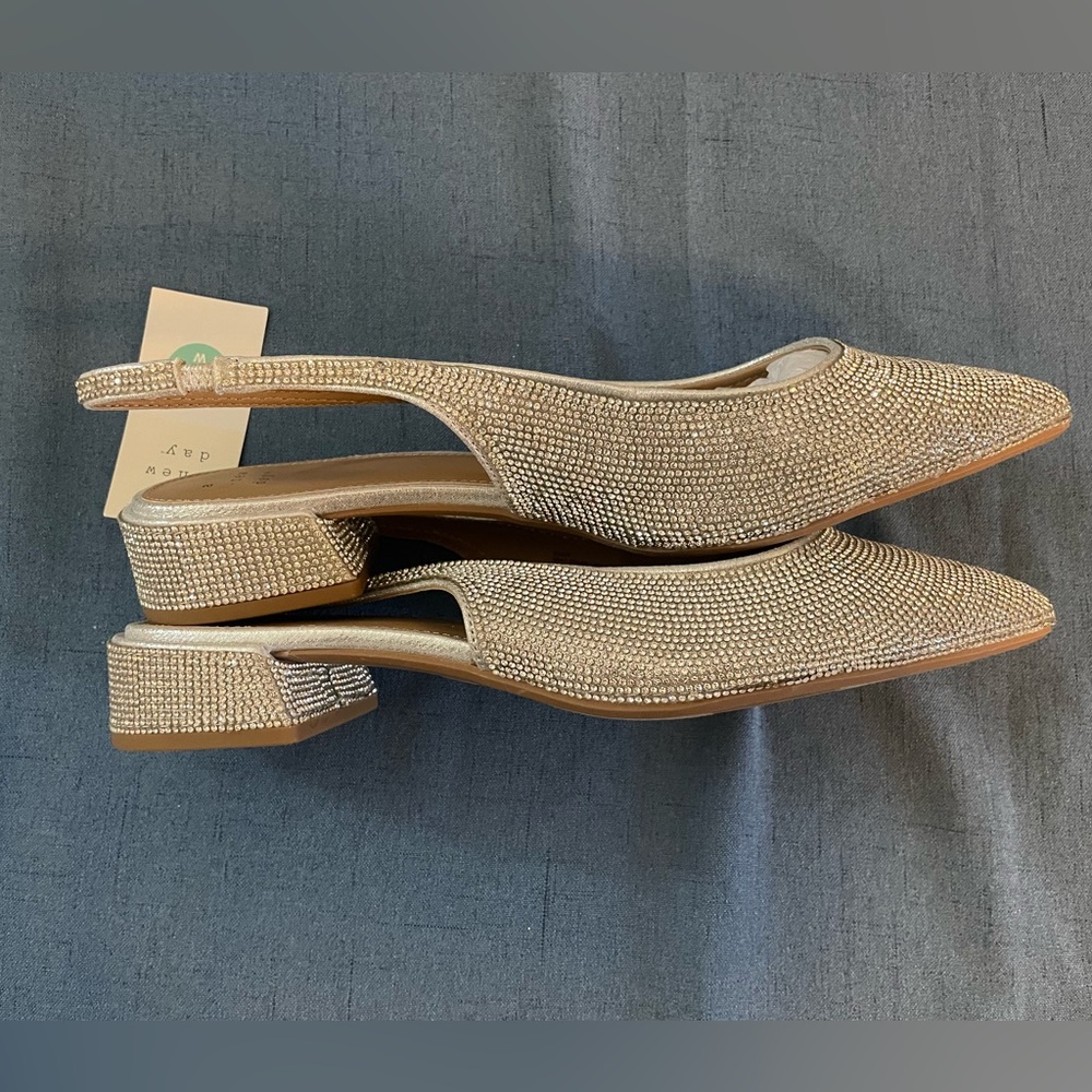 A New Day Women’s Rhinestone Slingback Flats, Size 9.5W, NWT - Picture 5 of 5